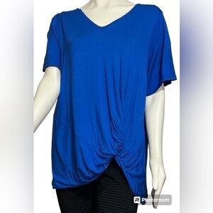 NWT East Adeline Blue Top Sz 2X